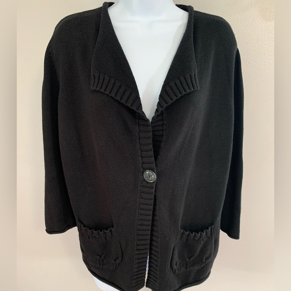 Jones New York Sport Black Cardigan